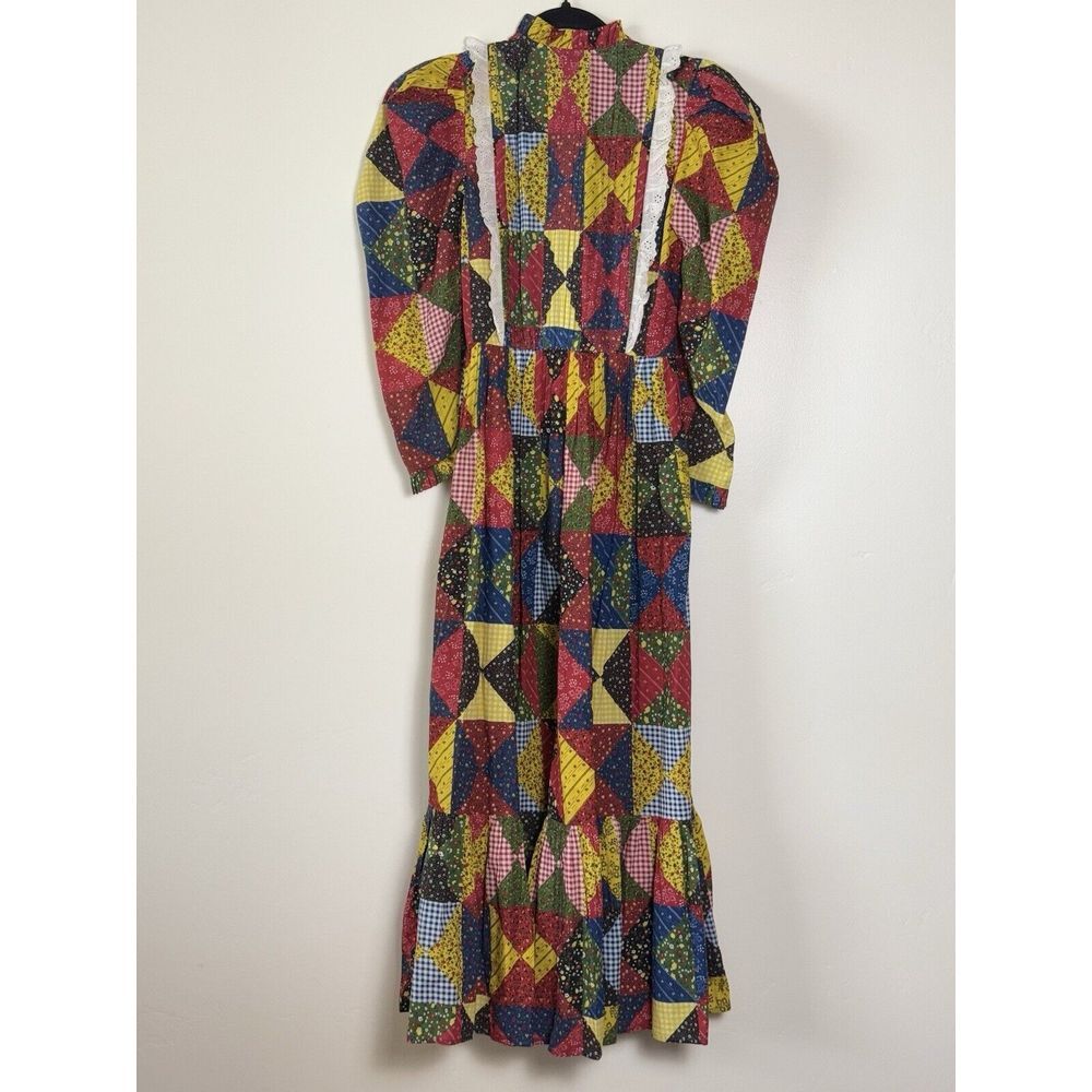 Doen Nicolette Dress | Countryside Patchwork Print | Sz. XXS - Picture 6 of 15